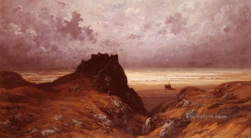  Gustav Obras - Castillo en la isla de Skye paisaje Gustave Dore